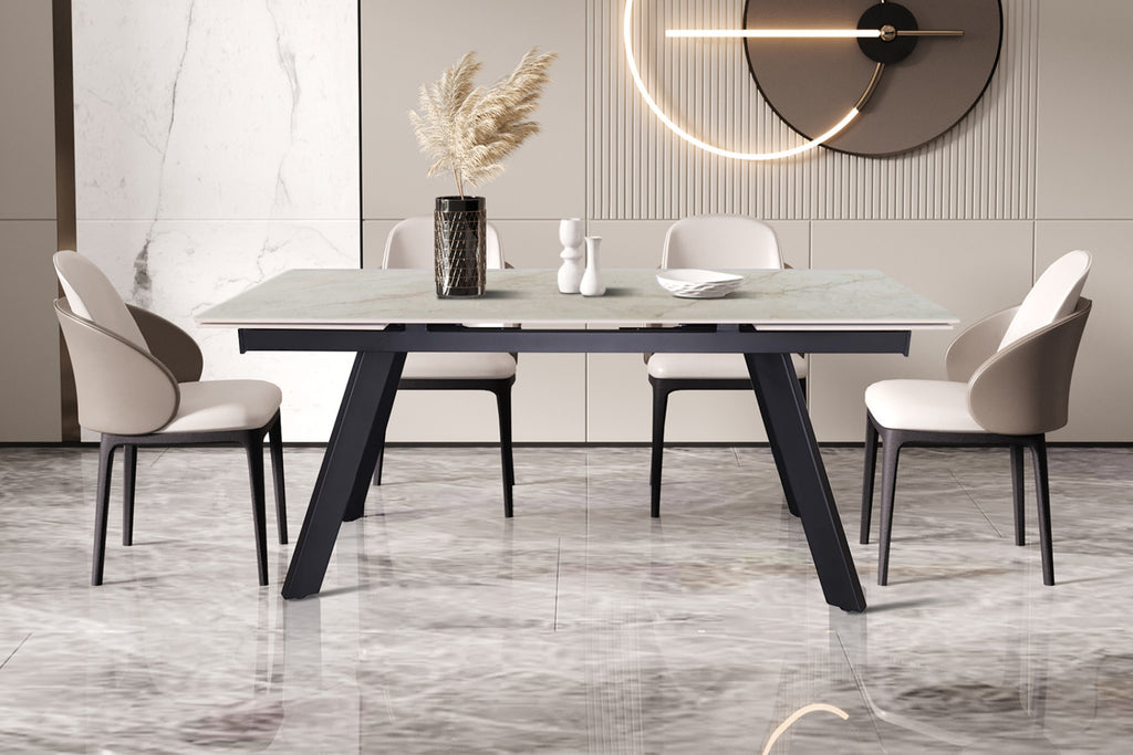 Table extensible Hera – Shakespeare beige brillant