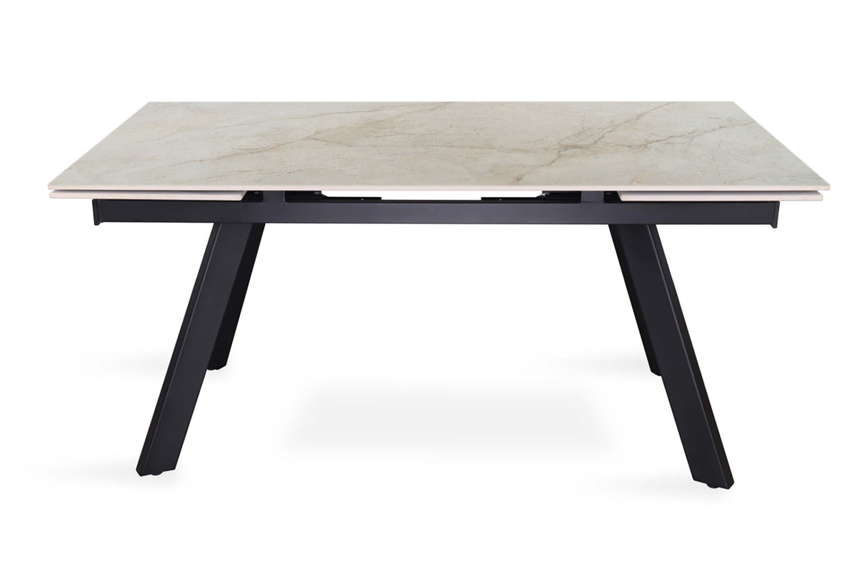 Table extensible Hera – rectangulaire brillant shakespear beige – 160/240 cm