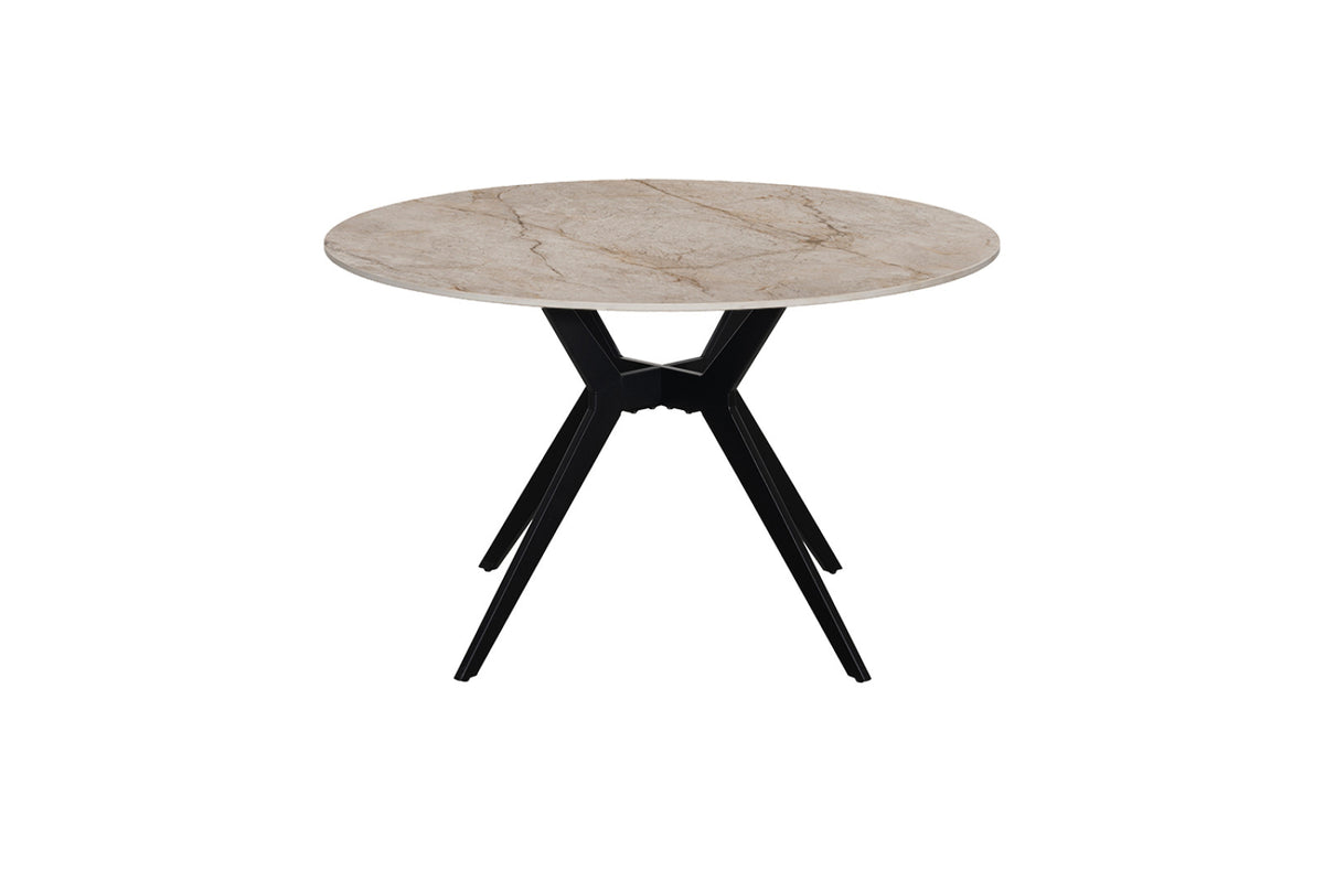 Table Apollo – ronde pierre brillante shakespaer beige – 120 cm