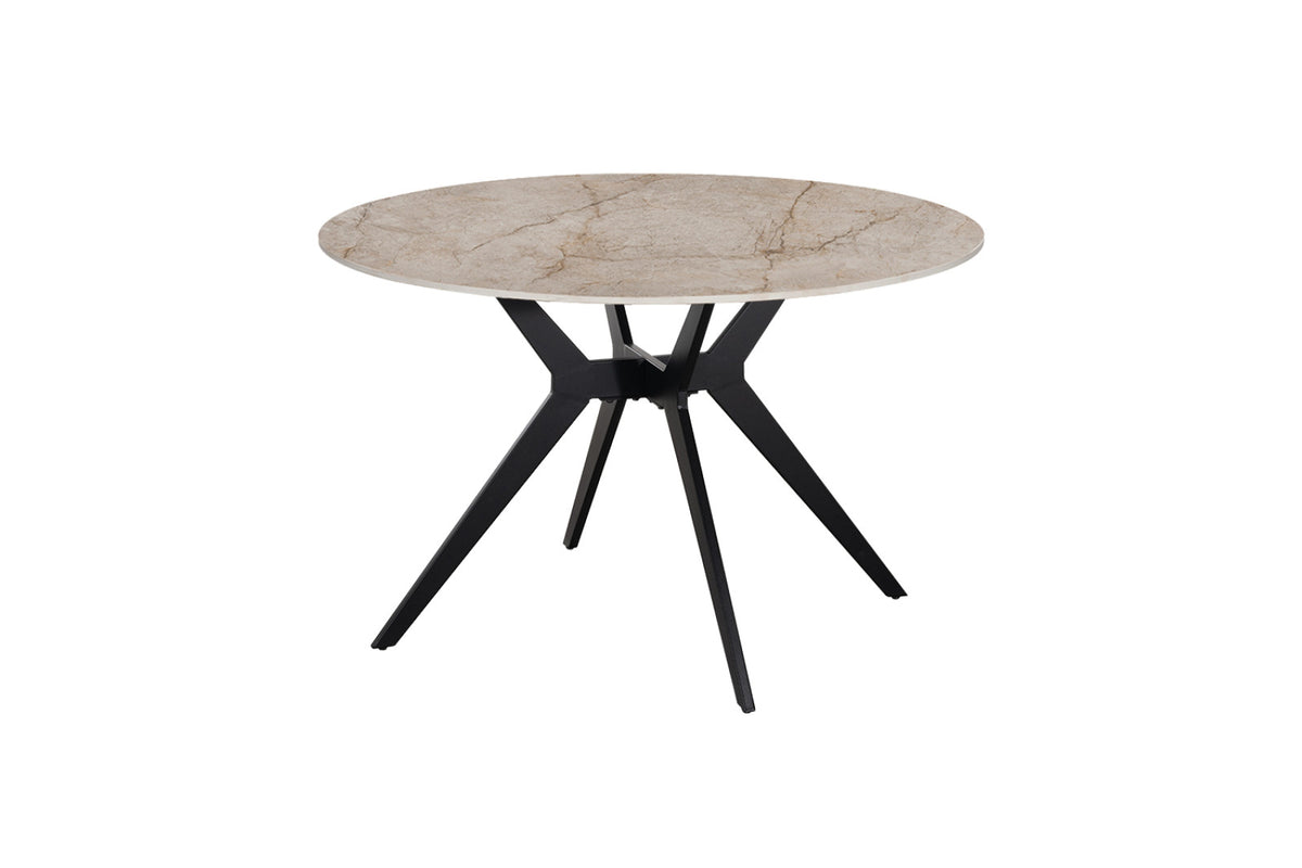 Table Apollo – Shakespeare beige brillant – Ronde Ø 120 cm
