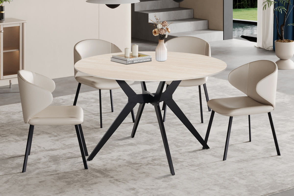 Table Apollo – Baroque beige – Ronde Ø 120 cm