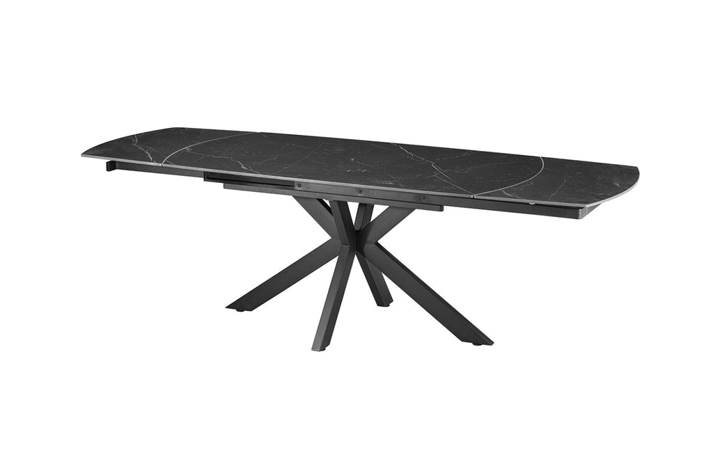 Table extensible Ares – ovale danoise pierre noir – 160/240 cm