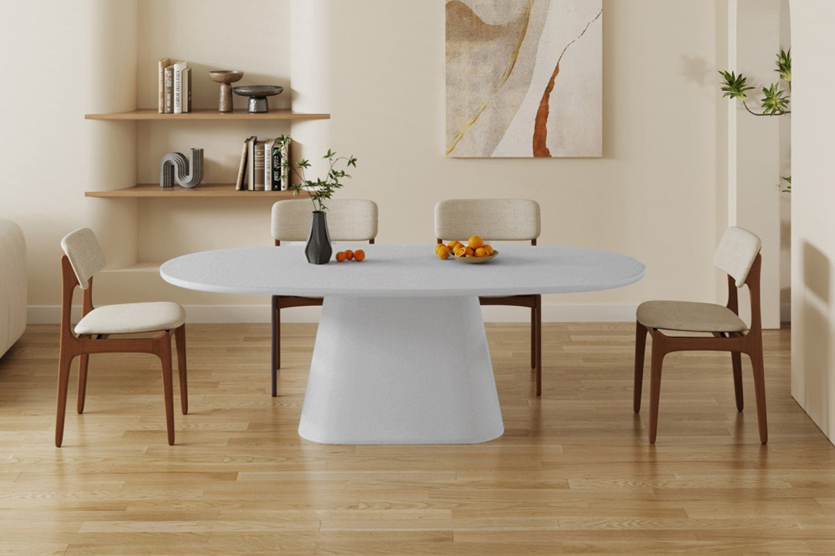 Table Tavira – ovale ciment ecru – 220 cm