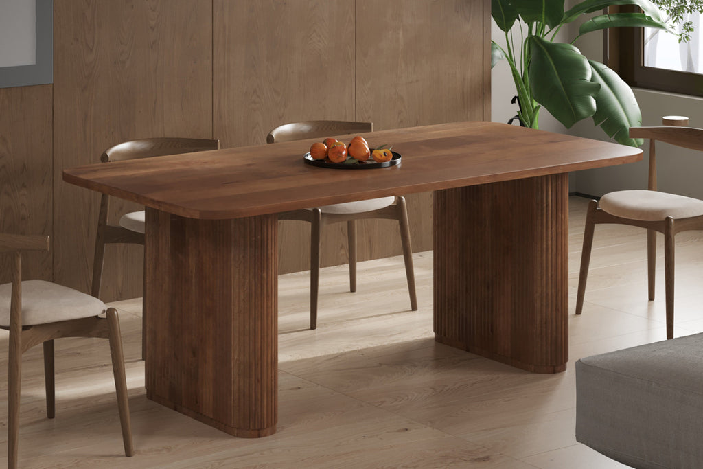 Table Jean – ovale danoise bois de manguier brun clair – 200 cm