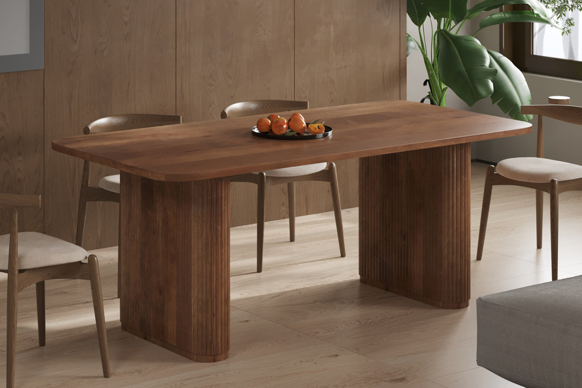 Table Jean – ovale danoise bois de manguier brun clair – 200 cm