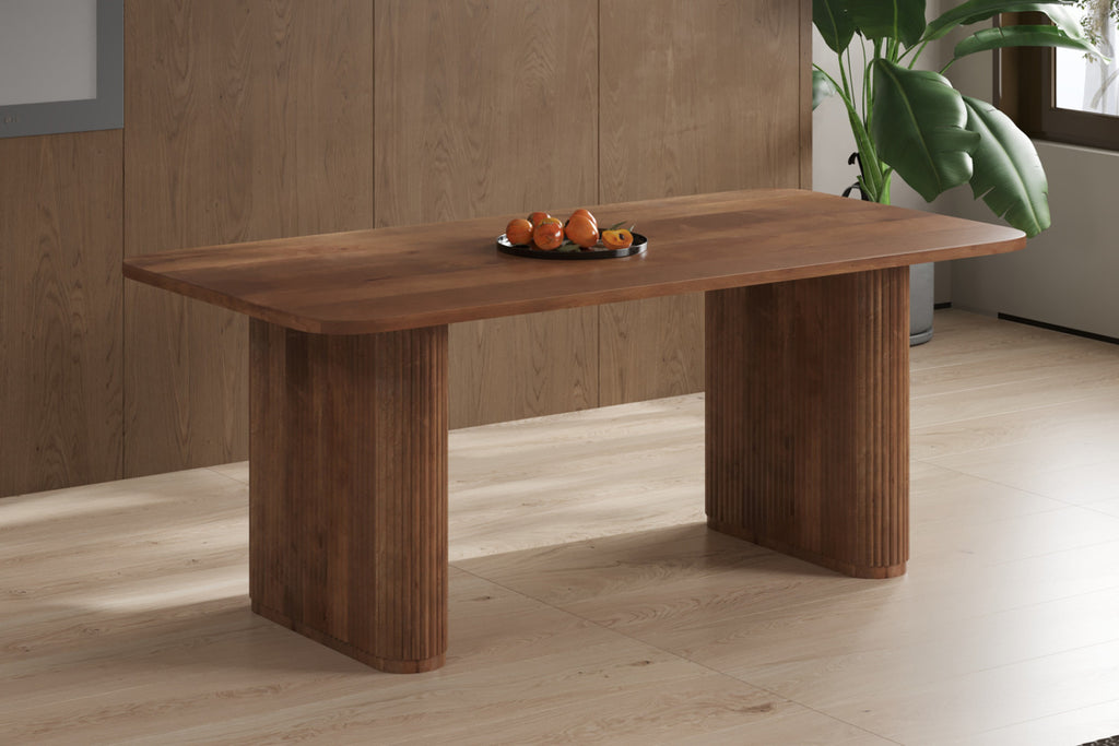 Table Jean – ovale danoise bois de manguier brun clair – 200 cm