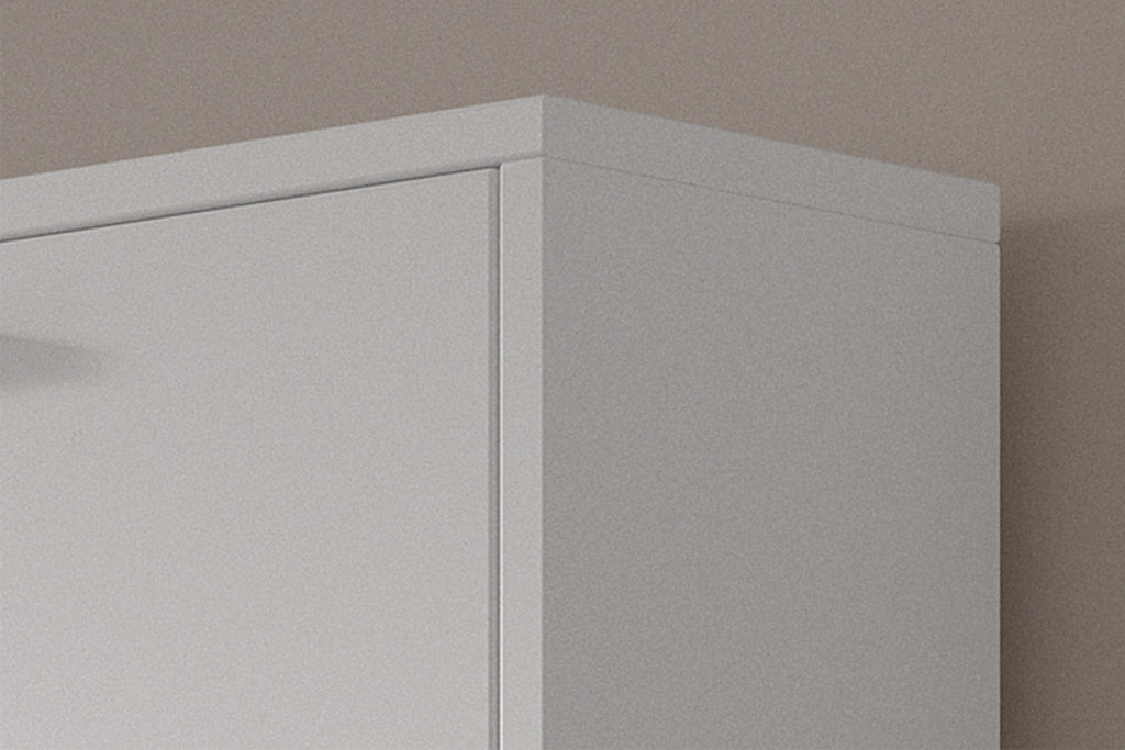 Meuble à chaussures Carini – Blanc – 4 tiroirs – 63 × 155 cm