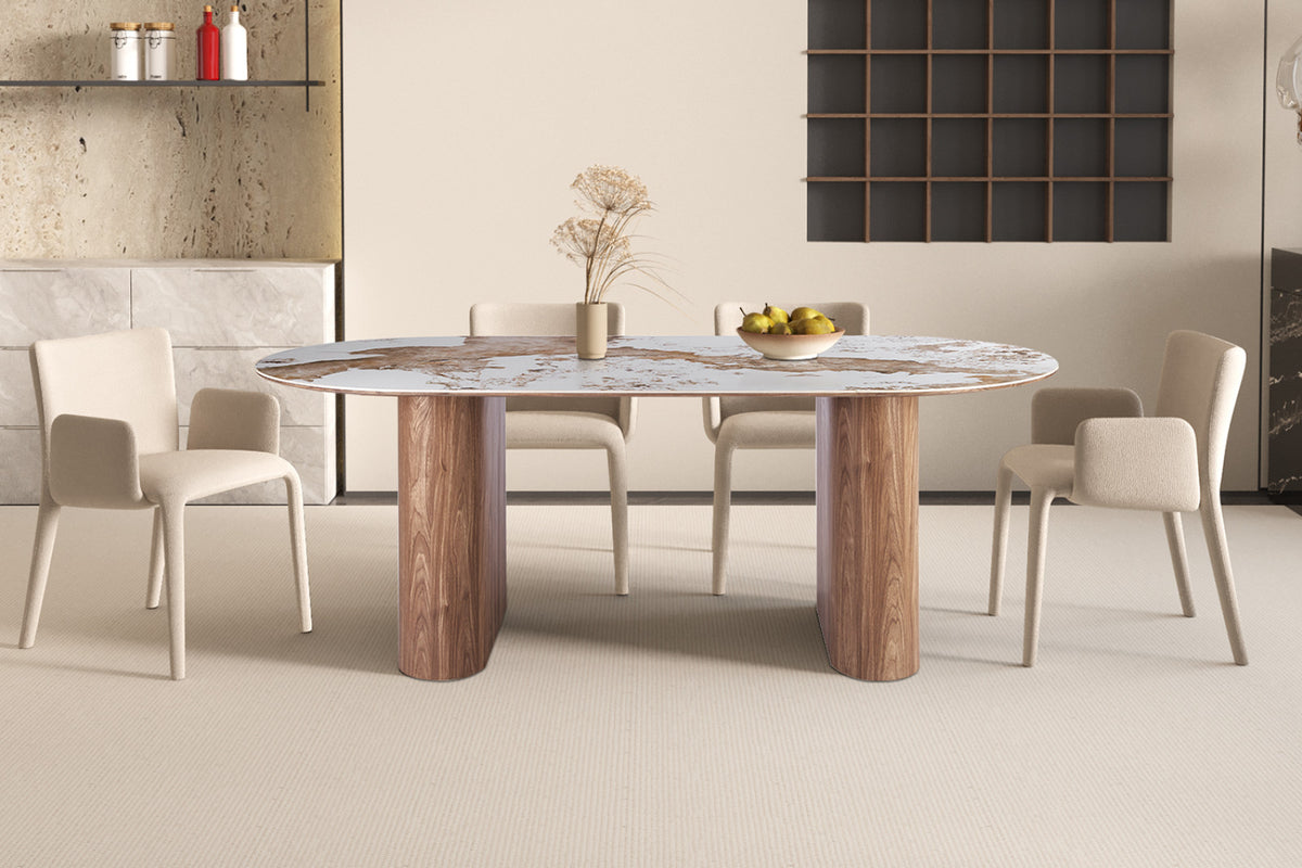 Table Evora – pierre brillante pandora – 210 cm