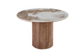 Table Evora – ronde pierre brillante pandora – 120 cm