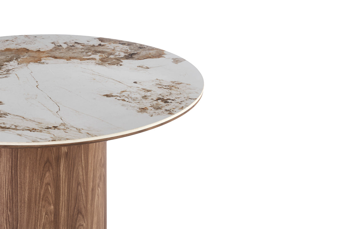 Table Evora – ronde pierre brillante pandora – 120 cm