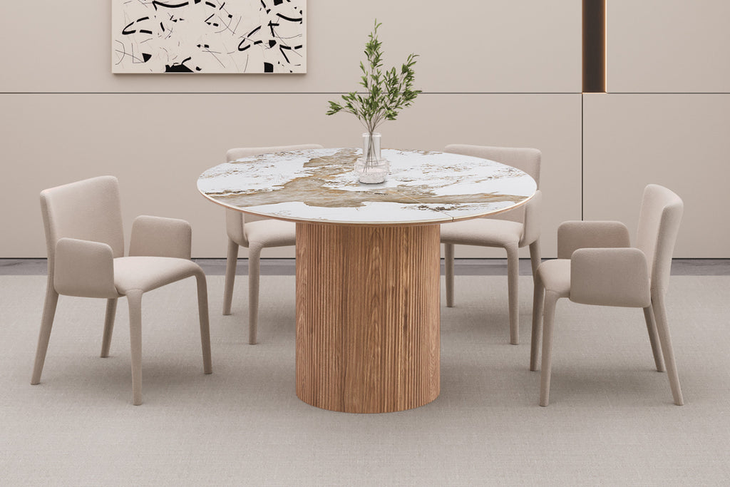 Table extens. Evora – 120, pierre brillante pandora – 160/200 cm
