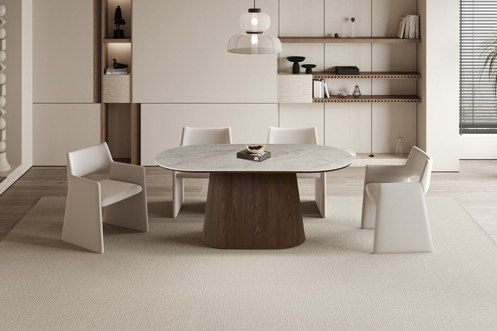 Table Vigo – Chêne foncé · Shakespeare beige