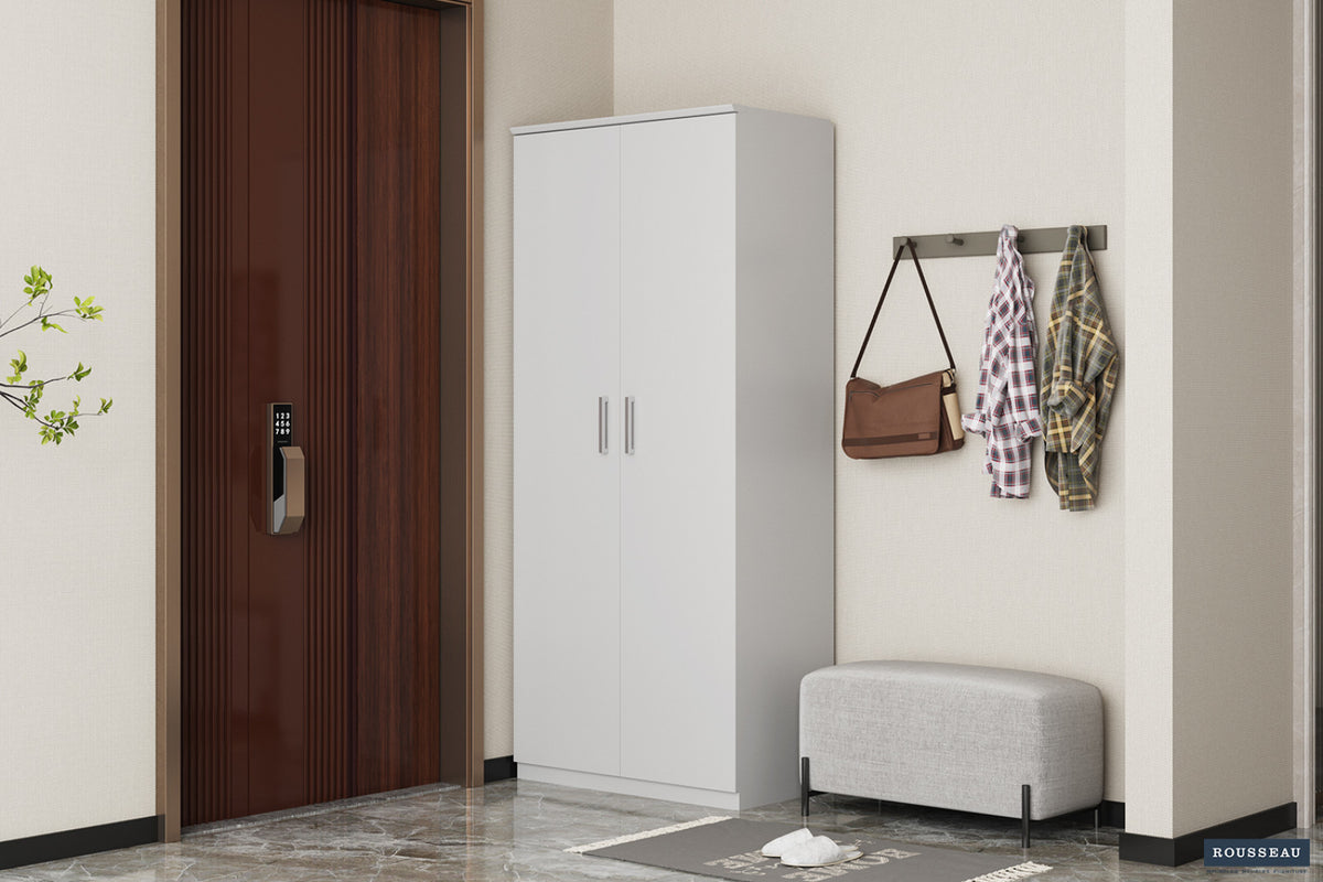 Meuble à chaussures Mike – 2 portes blanc
