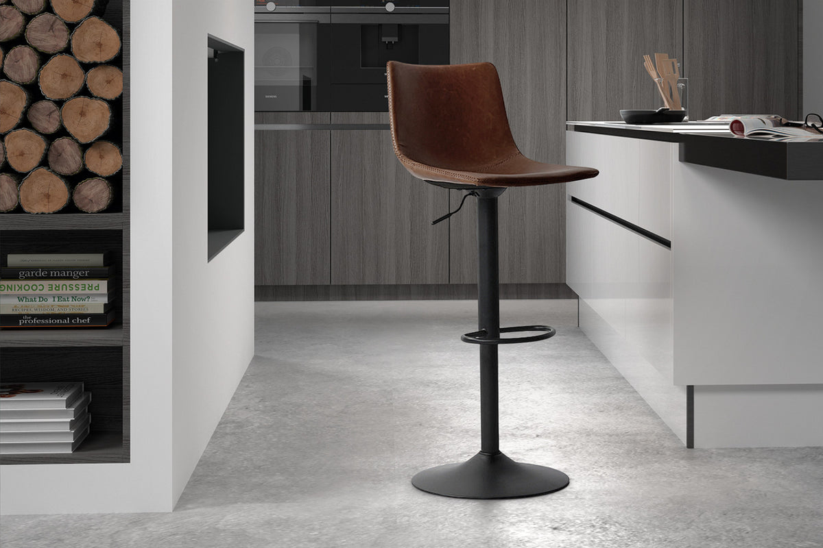 Tabouret de bar Trevi – Brun – vue 3