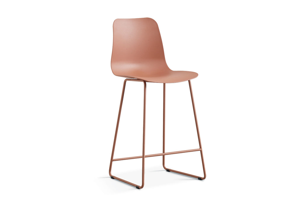 Lot de 2 chaises de comptoir Marie – Terracotta