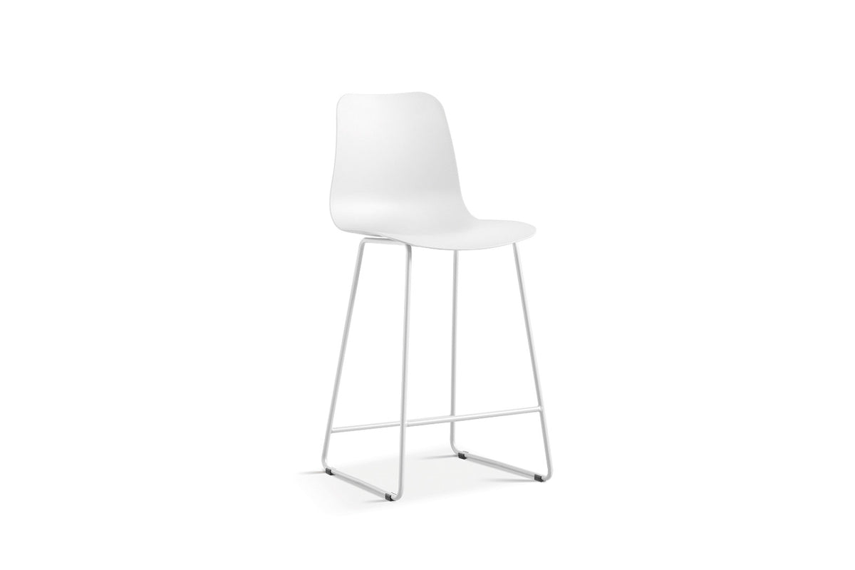 Lot de 2 chaises de comptoir Marie – Blanc