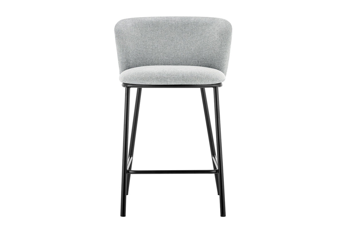 Lot de 2 chaises de comptoir Arthur – Gris clair