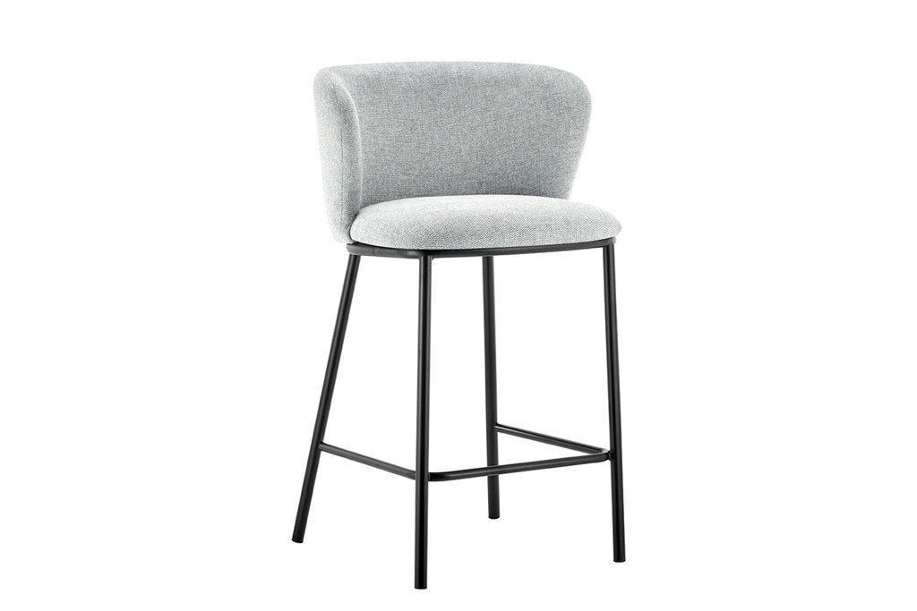 Chaise de comptoir Arthur – Gris clair – vue 4