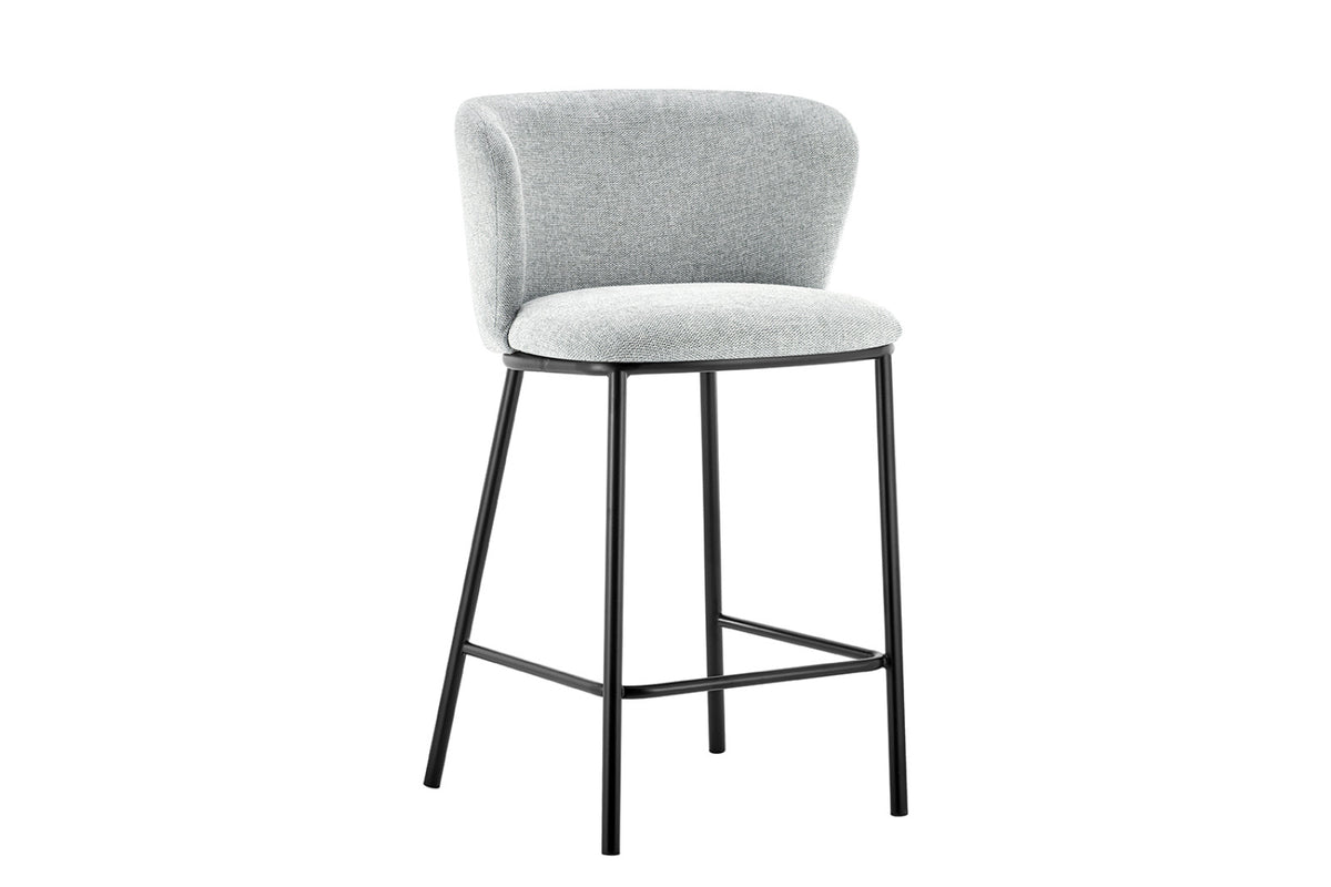 Chaise de comptoir Arthur – Gris clair – vue 4