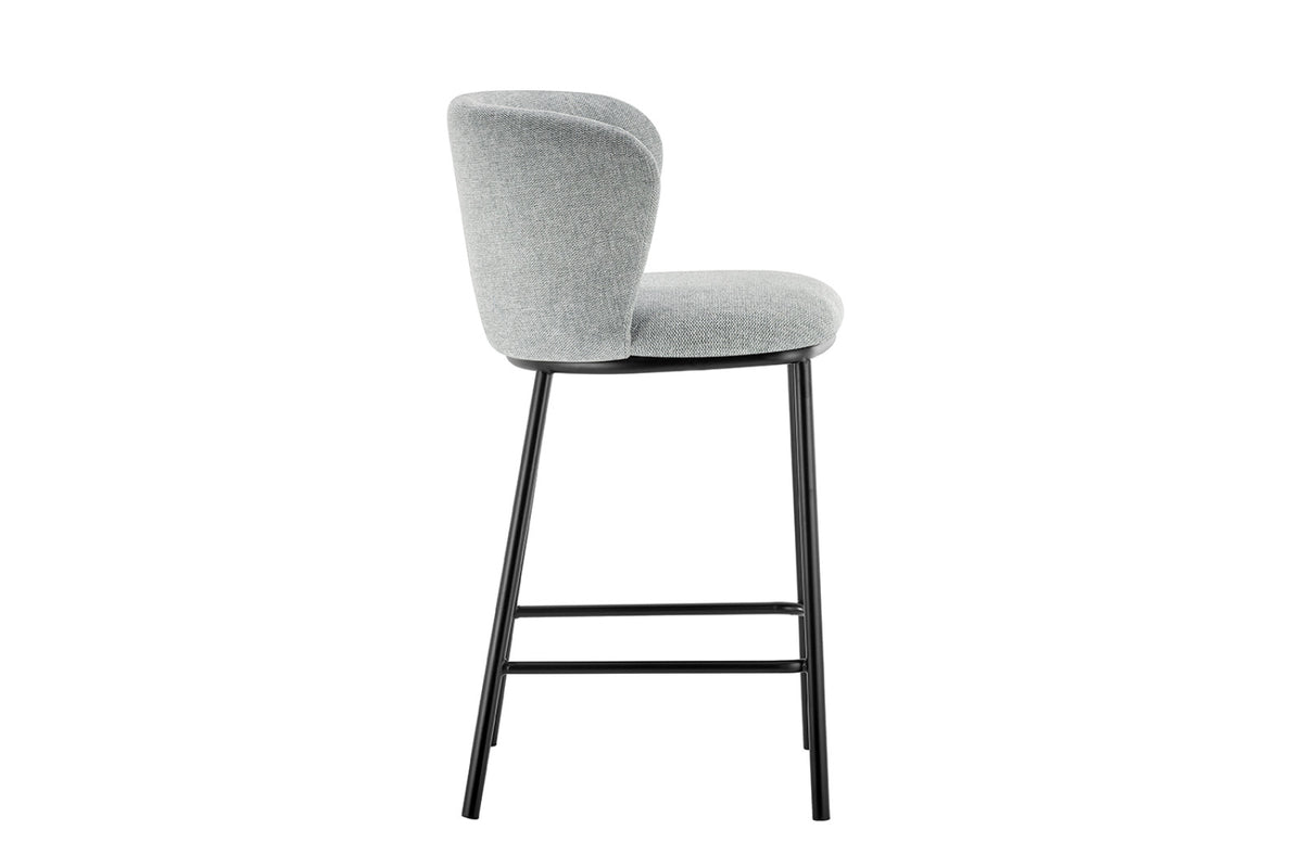 Chaise de comptoir Arthur – Gris clair – vue 5