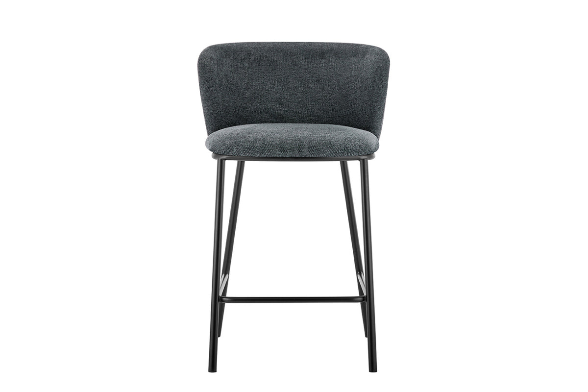 Lot de 2 chaises de comptoir Arthur – Gris foncé