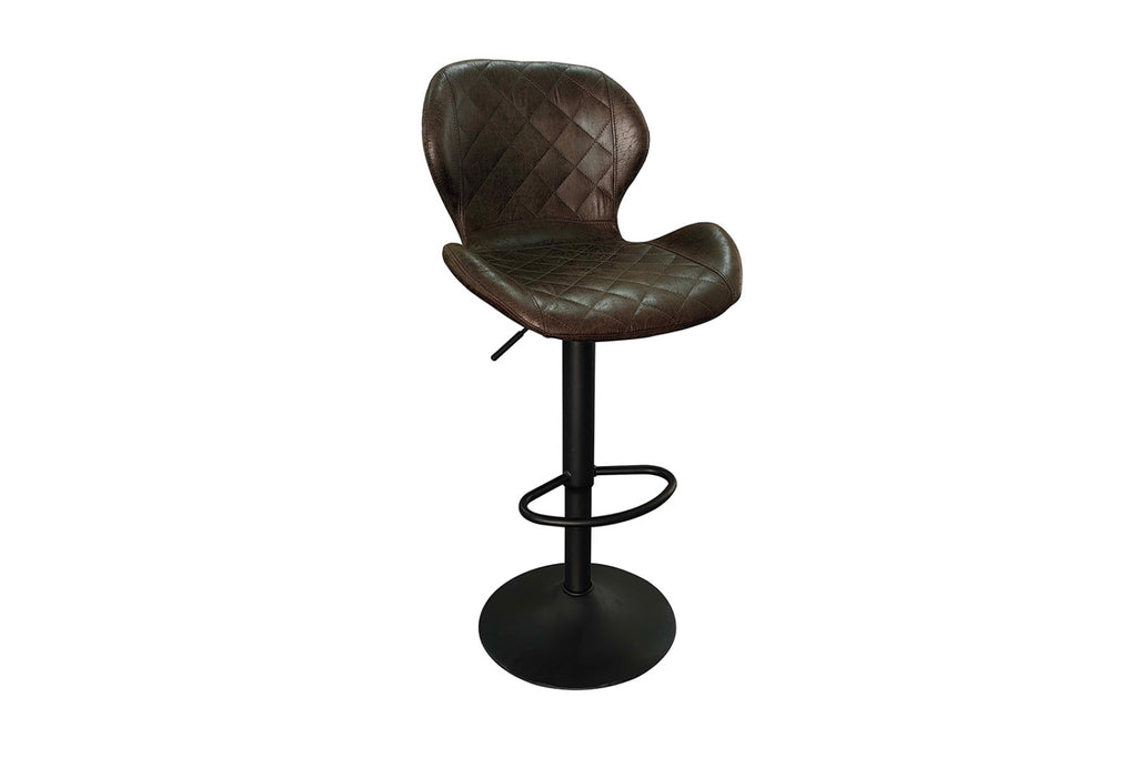 Lot de 2 tabourets de bar Malaga – Brun foncé