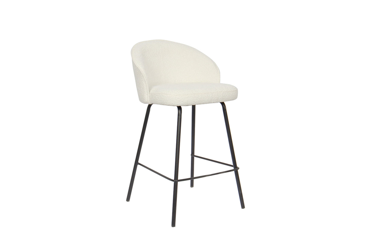 Lot de 2 chaises de comptoir June – Blanc