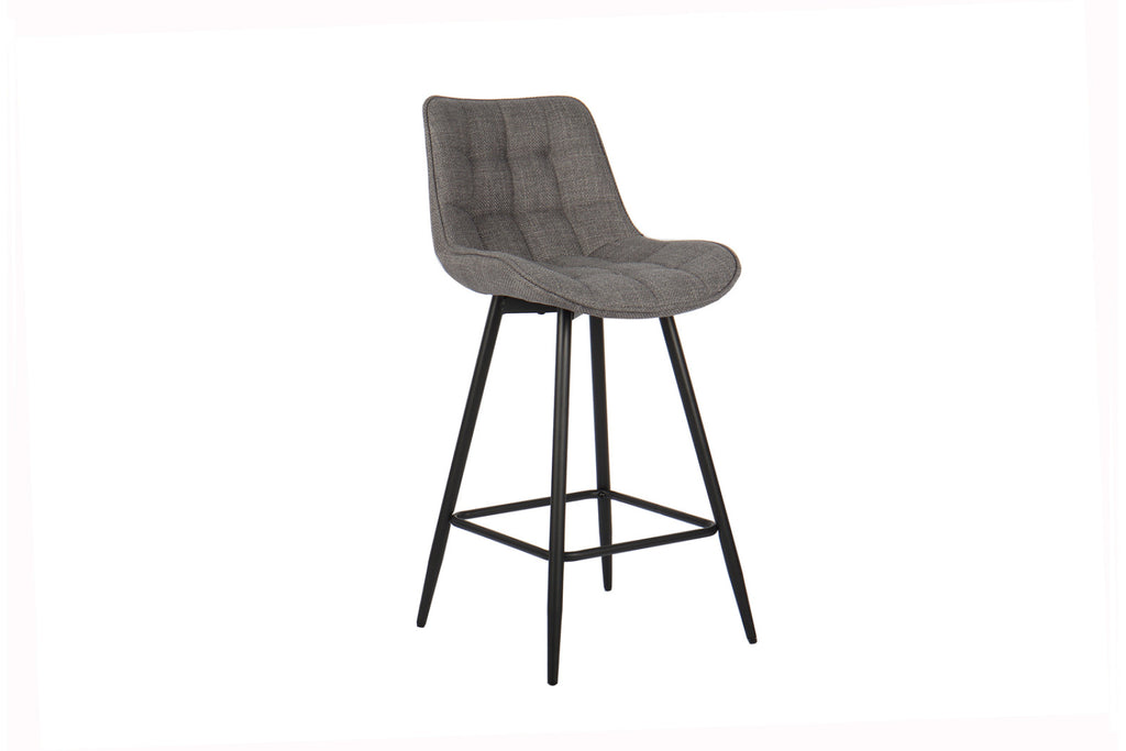 Chaise de comptoir Ariba – tissu gris