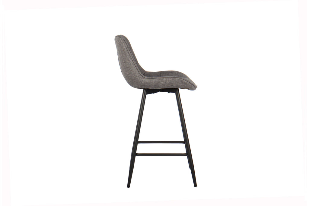 Chaise de comptoir Ariba – tissu gris