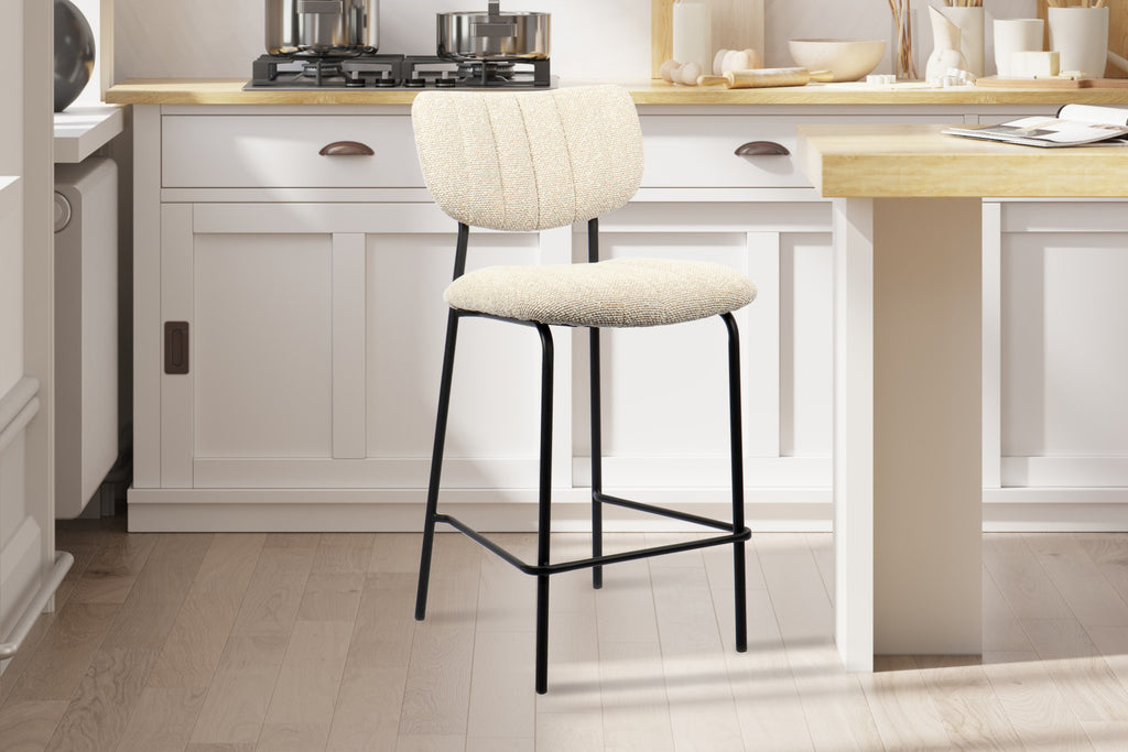 Lot de 2 chaises de comptoir Antura – Beige