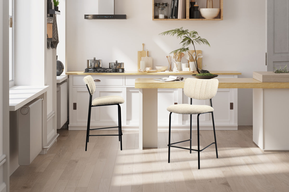 Lot de 2 chaises de comptoir Antura – Beige