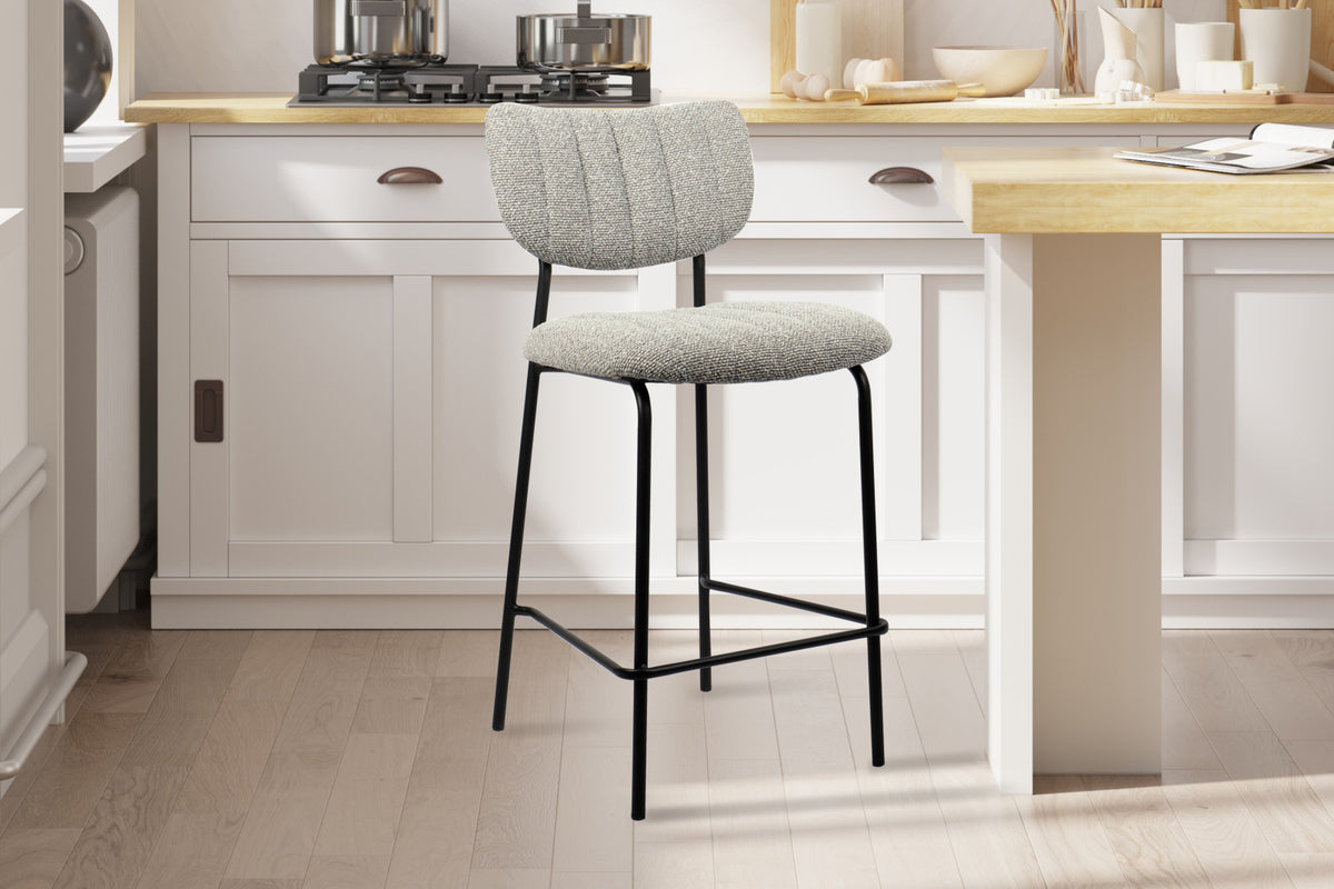 Lot de 2 chaises de comptoir Antura – Gris clair
