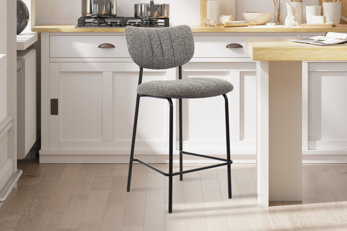 Lot de 2 chaises de comptoir Antura – Gris foncé