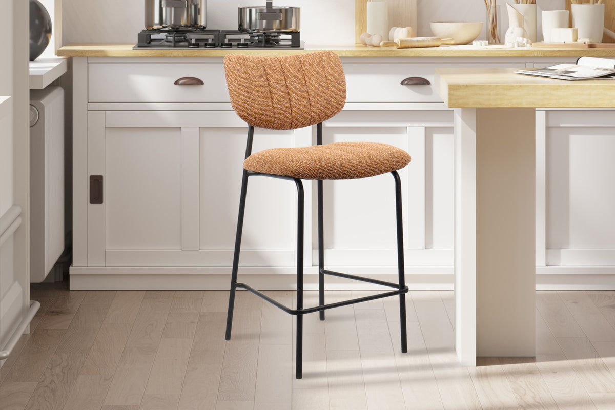 Lot de 2 chaises de comptoir Antura – Orange