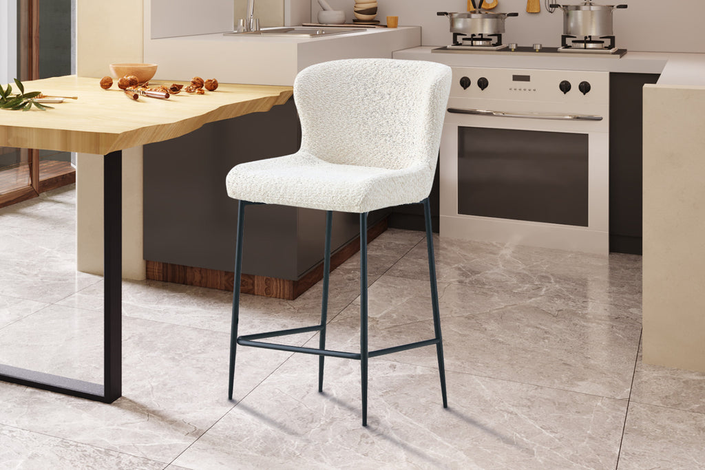 Lot de 2 chaises de comptoir Lisa – Écru