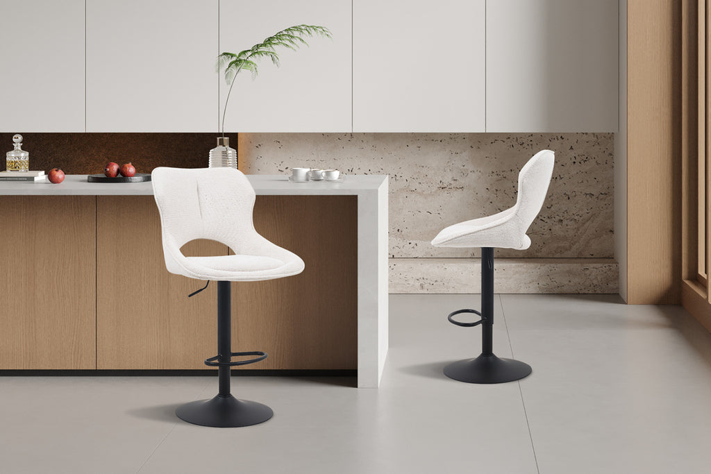 Lot de 2 chaises de bar Mori – Beige
