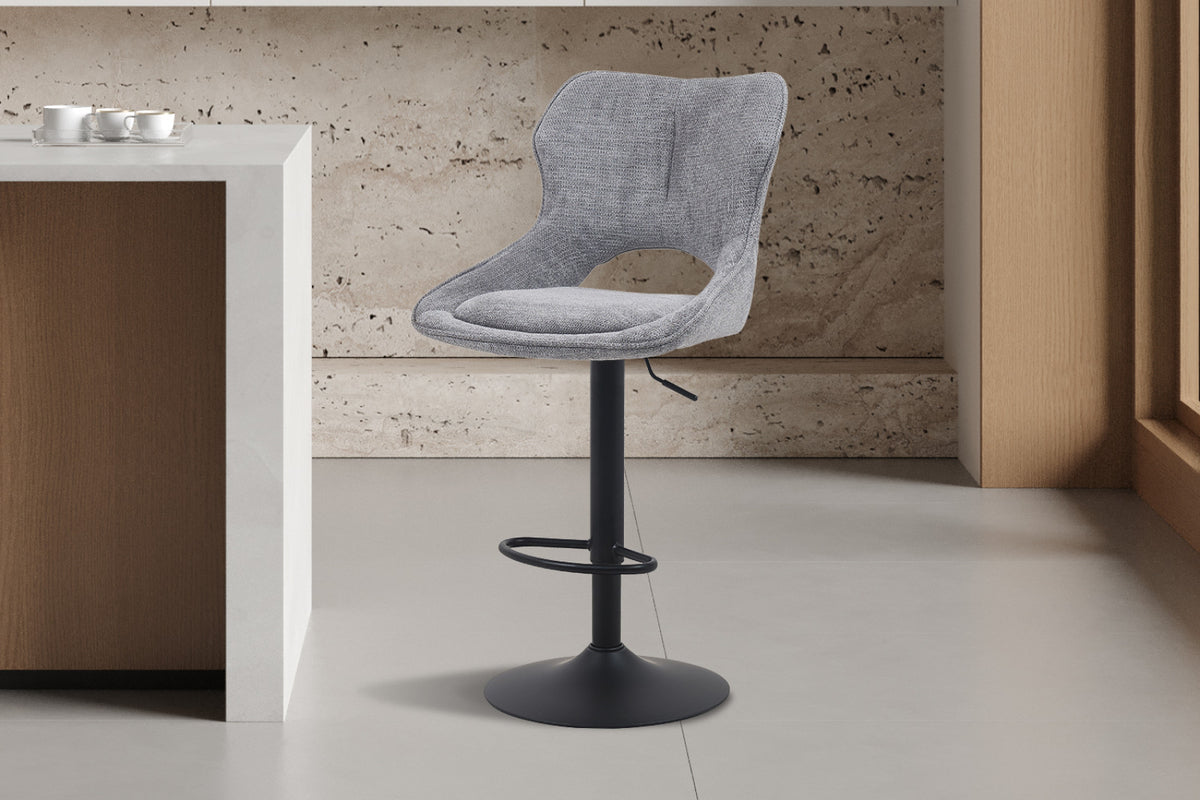Lot de 2 chaises de bar Mori – Gris foncé