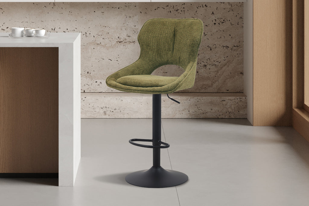 Lot de 2 chaises de bar Mori – Vert