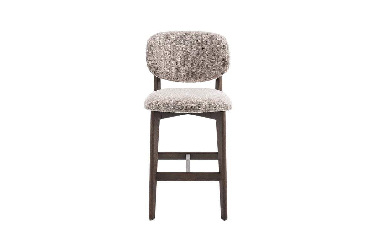 Chaise de comptoir Carmen – chêne fumé ote sable monté