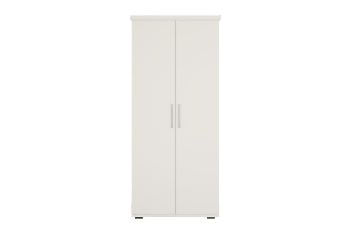 Armoire Mike – Blanc – 2 portes – 80 × 183 cm
