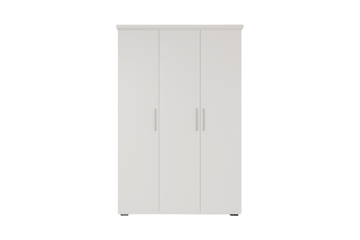Armoire Mike – Blanc – 3 portes – 120 × 183 cm