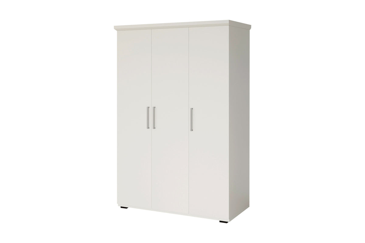 Armoire Mike – Blanc – 3 portes – 120 × 183 cm