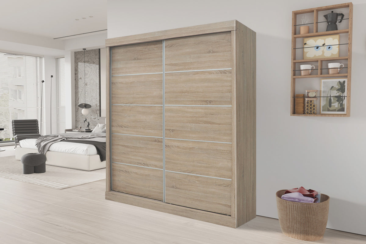 Armoire Mike – 2 portes coulissantes sonoma