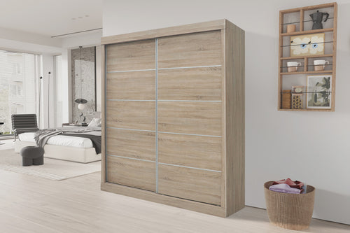 Armoire Mike – 2 portes coulissantes sonoma