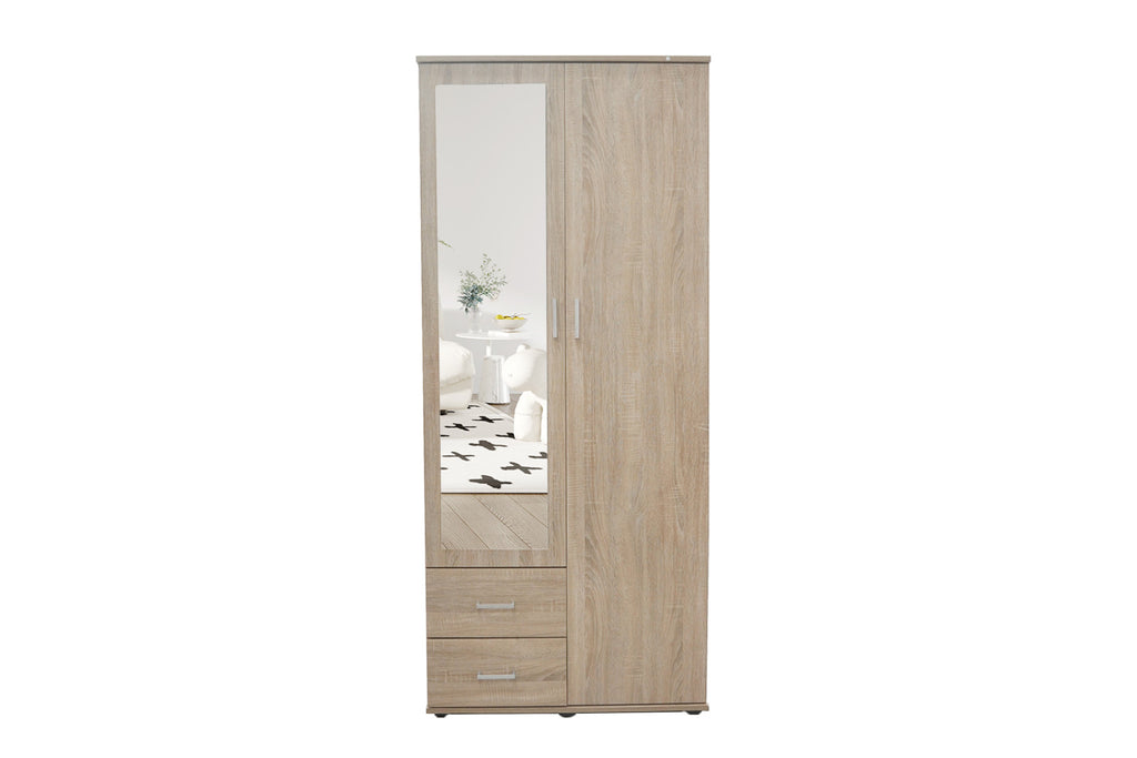 Armoire Marc – Sonoma – 2 portes – 80 × 185 cm