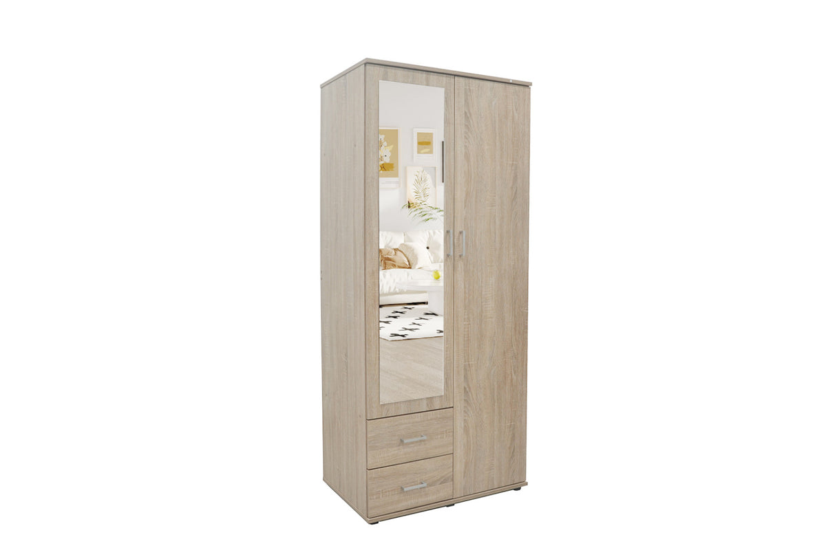 Armoire Marc – Sonoma – 2 portes – 80 × 185 cm