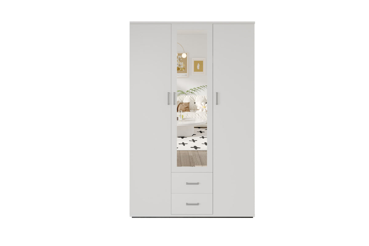 Armoire Marc – Blanc – 3 portes – 120 × 185 cm