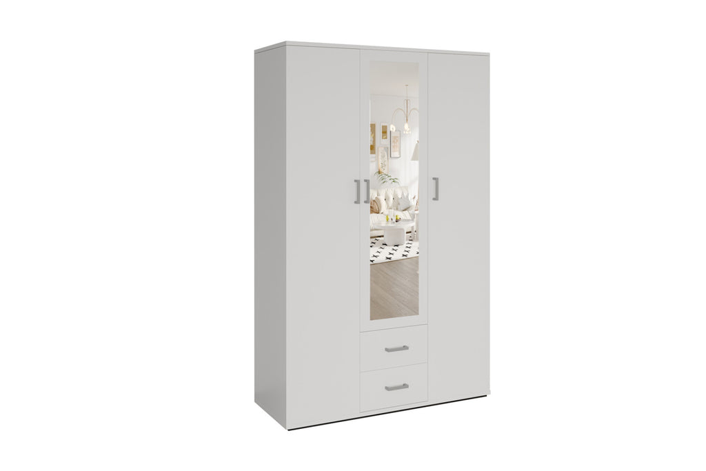 Armoire Marc – Blanc – 3 portes – 120 × 185 cm