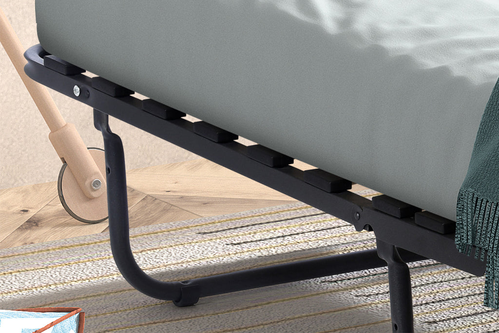 Lit pliable Bruxelles – métal noir – 90x200 cm