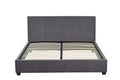 Lit Roma – Tissu gris, 140 × 200 cm – vue principale